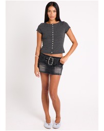 Neon Hart - Belted Super Mini Skirt