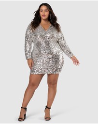 Pink Dusk by Curve Project - Jiggle Jiggle Sequin Dress