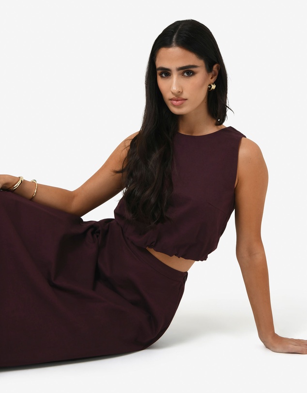 Forcast - Kenya 2 Ruched Linen Top