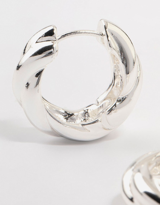 Lovisa - Silver Plated Twisted Hoop Earrings