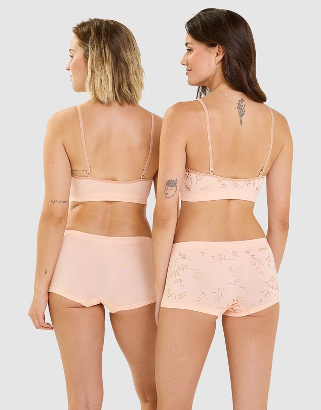 Billet Doux - Zen Anniversaire Crop Top Style Wirefree Bralette - 2 Pack