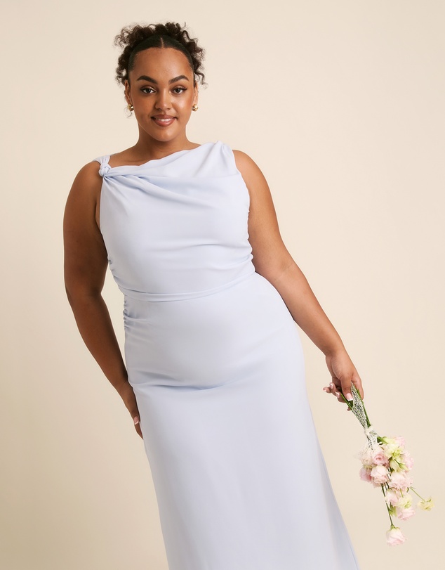 Six Stories - Twist Asymmetrical Chiffon Bridesmaid Dress