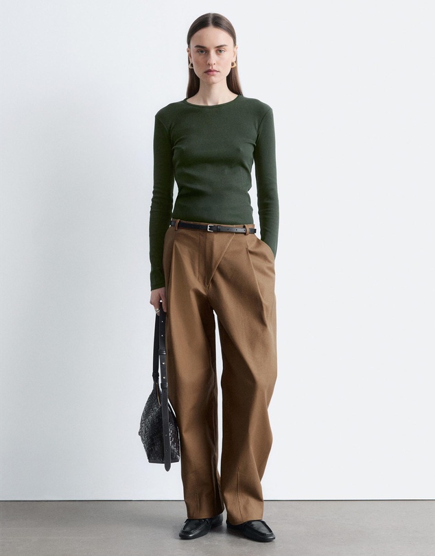 & Other Stories - Ribbed Long-Sleeve Top
