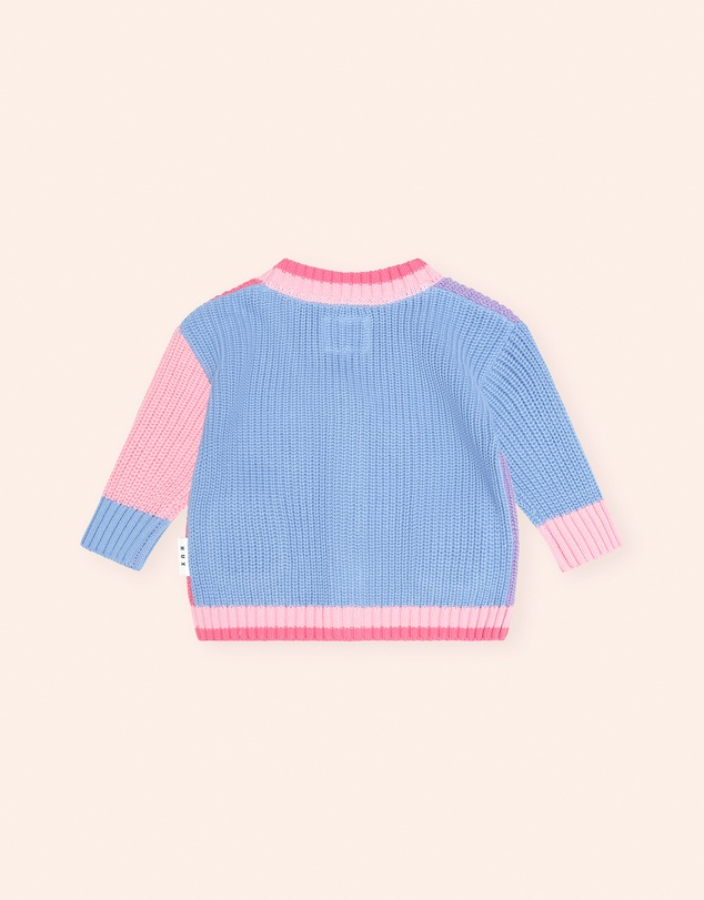Huxbaby - Colour Block Peekaboo Huxette Cardi - Babies-Kids