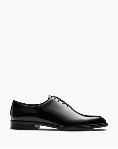 Aquila - D'ORO Collection - Simmons Patent Black Oxford Shoes