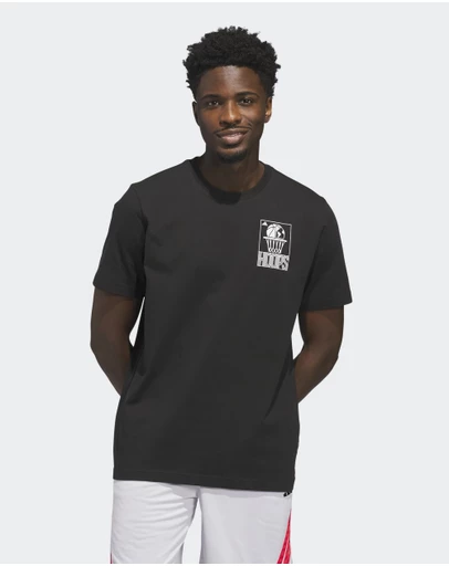adidas Performance - World Wide Hoops Graphic T-Shirt Mens
