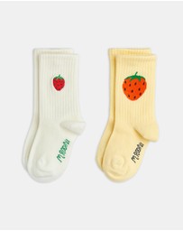 Mini Rodini - 2-Pack Strawberry Emb Socks - Babies-Teens
