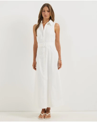 Atmos&Here - Ally Sleeveless Maxi Dress With Belt
