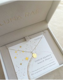 Luna Rae - Solid Gold - Stars of Aquarius Diamond Necklace