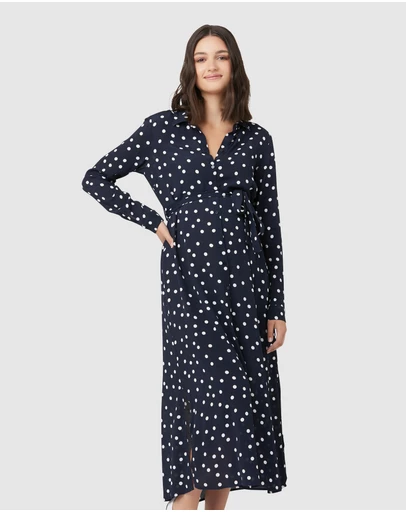Ripe Maternity - Spot Shirt Dress