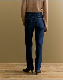 Trenery - High Rise Straight Leg Jean in Washed Indigo