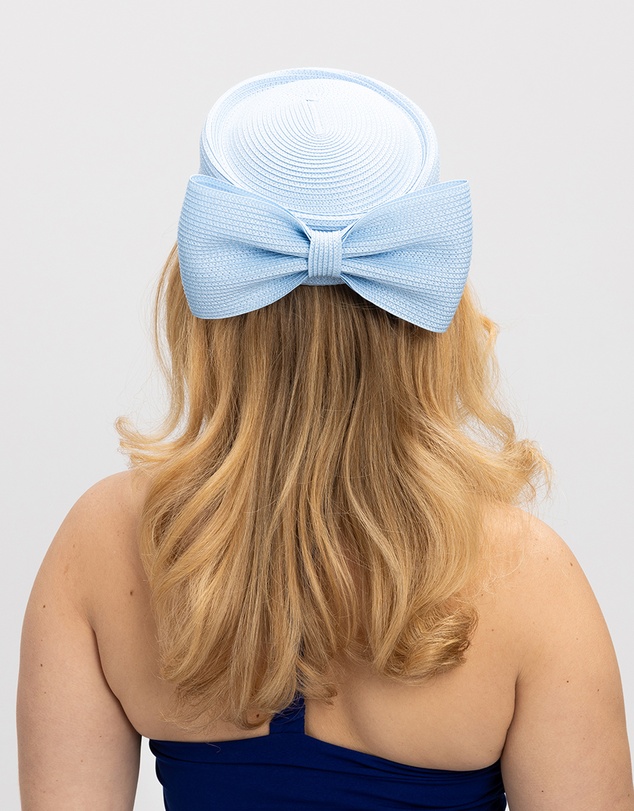 Morgan & Taylor - Tara Racewear Pillbox Hat in Blue