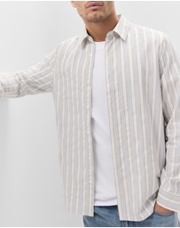 UNISON - Stripe Jacquard Regular Fit Shirt