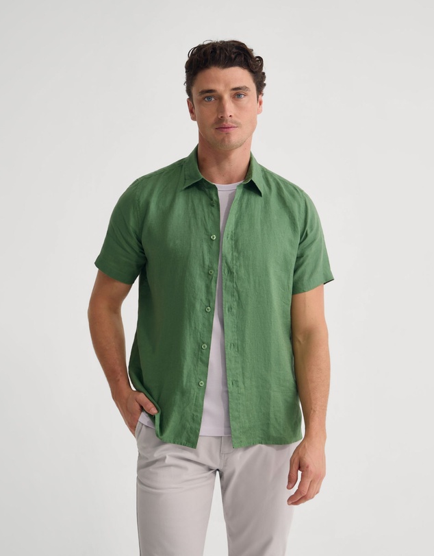 Oxford - Leyton French Linen Short Sleeve Shirt
