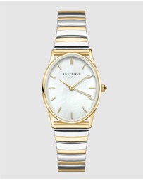 Rosefield - The Oval Two-Tone Half Moon Bracelet Watch