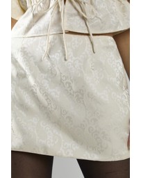 Glamorous - Cream Brocade A-Line Mini Skirt