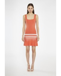 Glamorous - Square Neck Knitted Tennis Dress