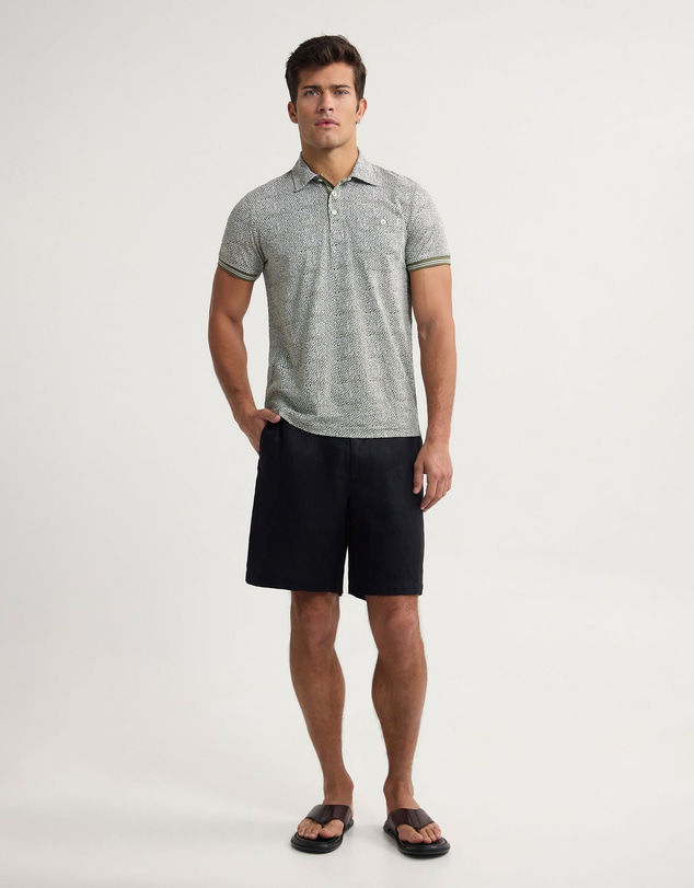 Oxford - Milo Print Jersey Polo With Pocket