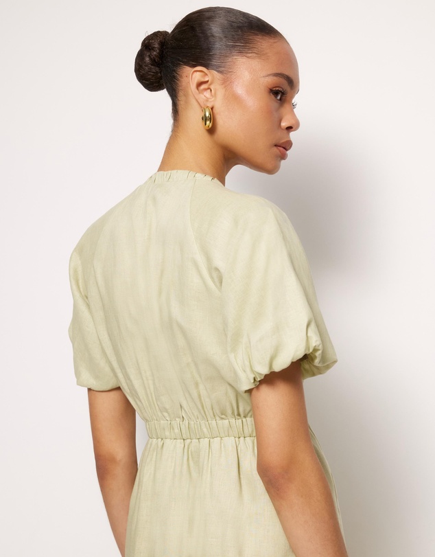 AERE - Tyrah Linen Midi Dress