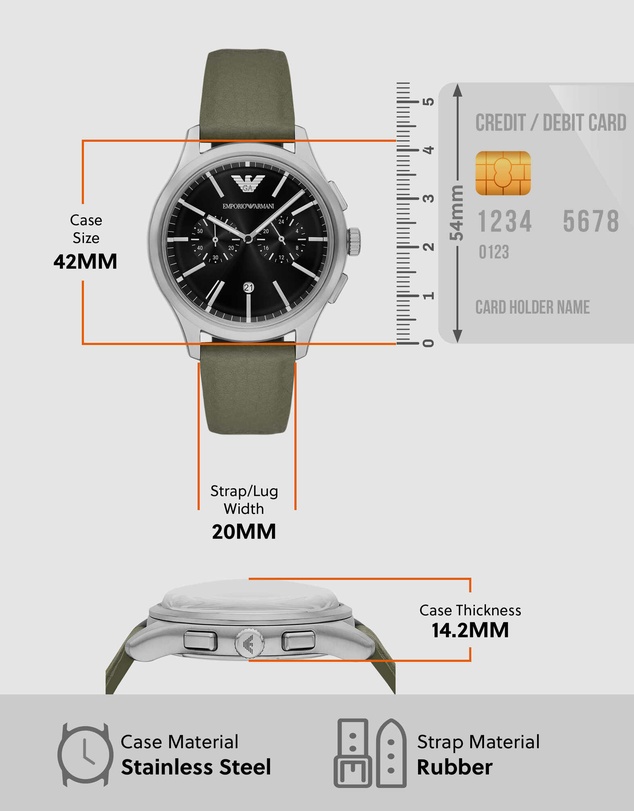 Emporio Armani - Green Chronograph Watch
