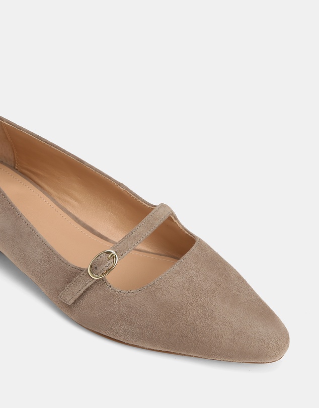 Wittner - Carina Suede Leather Pointed Ballet Flats