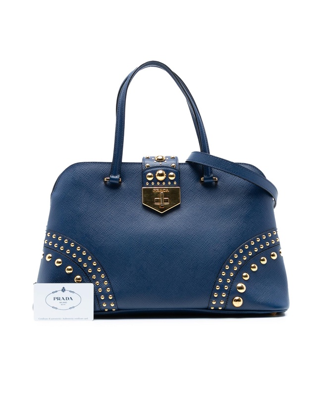 Pre-Loved by Azura Reborn - Pre-Loved Studded Saffiano Cuir Promenade Satchel
