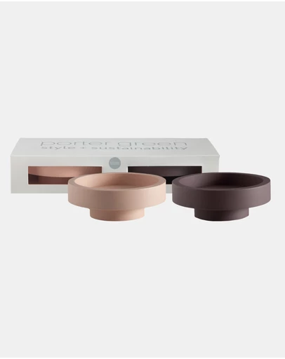 porter green - flipp lrg silicone unbreakable candle holder set