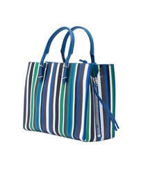 Pre-Loved by Azura Reborn - Pre-Loved Mini Leather Striped Papier A6 Zip Around Satchel