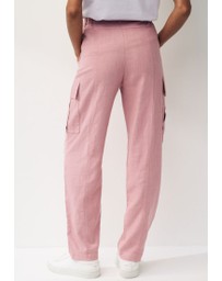 NEXT - Smart Linen Blend Cargo Taper Trousers