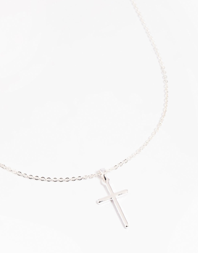Lovisa - Silver Plated 45cm Cross Necklace