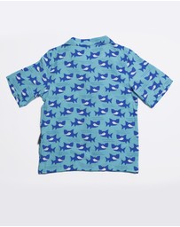 Vacancy Co - Smiley Shark Dress Shirt - Youth