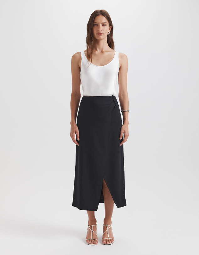 SABA - Dharma Drape Midi Skirt