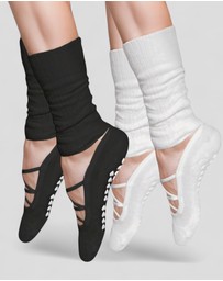 High Heel Jungle - Studio Grip Premium Strappy Leg Warmer Sock - 2 Pairs