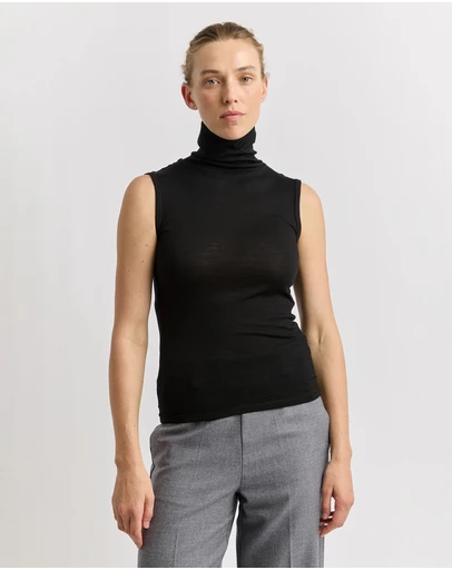 Toorallie - Sleeveless Roll Neck