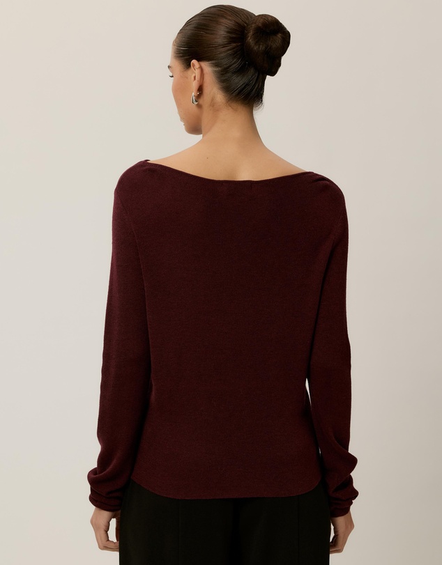 Tussah - Violet Fine Knit Boat Neck Top