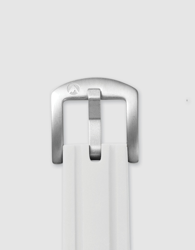 Maxum - Liberty Band - White Silicone with Silver Tone Buckle