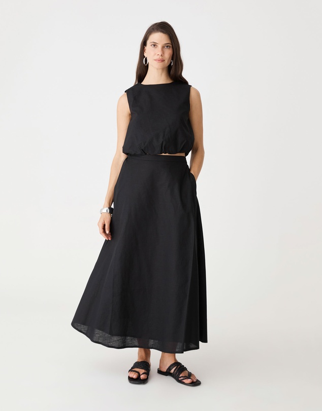 Forcast - Kenya 2 Ruched Linen Top