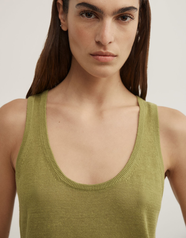 Witchery - Linen Scoop Knit Tank