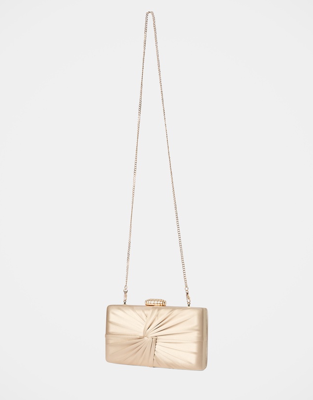 Forever New - Tate Twist Satin Hardcase Clutch Bag