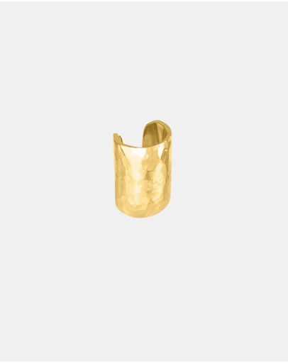 Dower & Hall - Men's Long Straight Nomad Ear Cuff in Gold Vermeil
