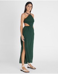 Heaven Australia - Emerald Halter Midi Dress