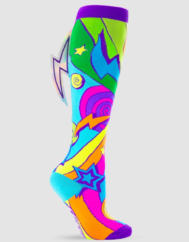 Crazy Skates - Crazy Socks Lightning Swirl Knee-High Socks