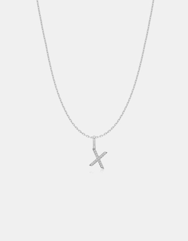 Ania Haie - Ania Haie Silver Letter X Initial Necklace