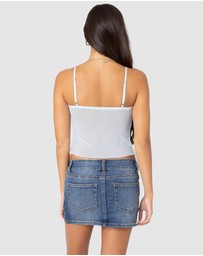 EDIKTED - Serafina Sheer Mesh Tank Top