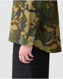 Bassike - Drop Shoulder Camo Shirt