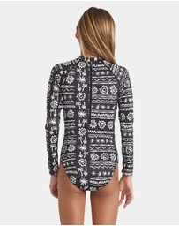 Billabong - Girls 8 to 16 Lost On You Long Sleeve Bodysuit Rash Vest