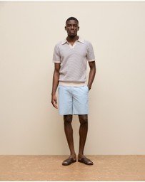Trenery - Cotton Twill Chino Short in Ice Blue