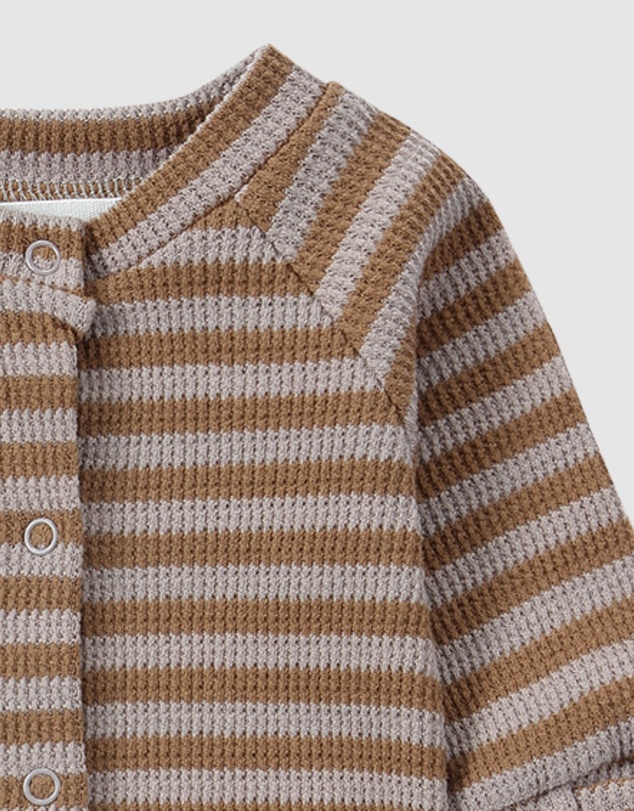 Susukoshi - Waffle Snapsuit Long Sleeves With Pants