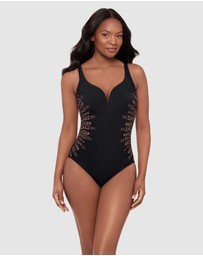Miraclesuit Swimwear  - Costa D'Oro Temptress Plunge Neck Shaping Swimsuit