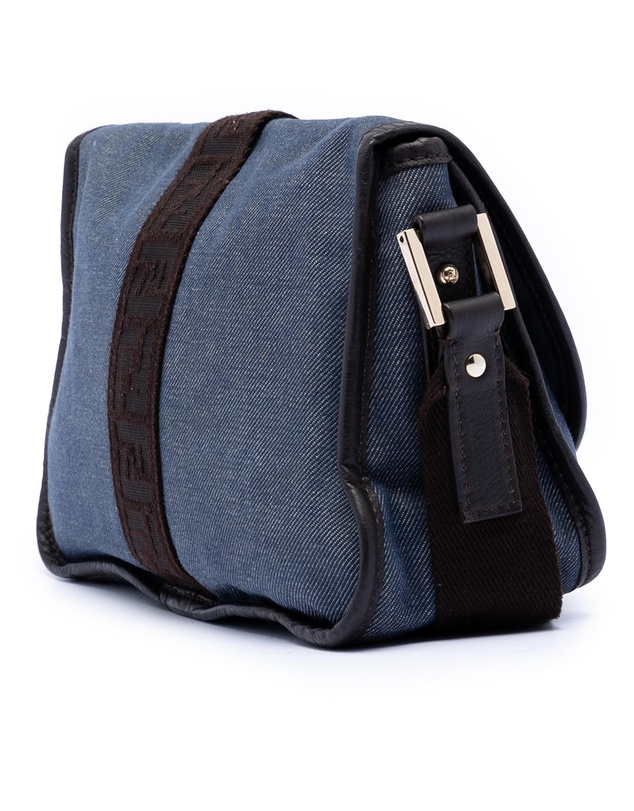 Pre-Loved by Azura Reborn - Pre-Loved Zucca Trimmed Denim Buckle Flap